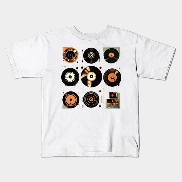 vinly aesthetic Kids T-Shirt by Lamink